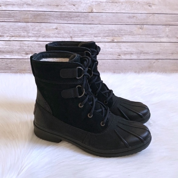UGG Shoes - UGG Black Azaria Waterproof Duck Boots